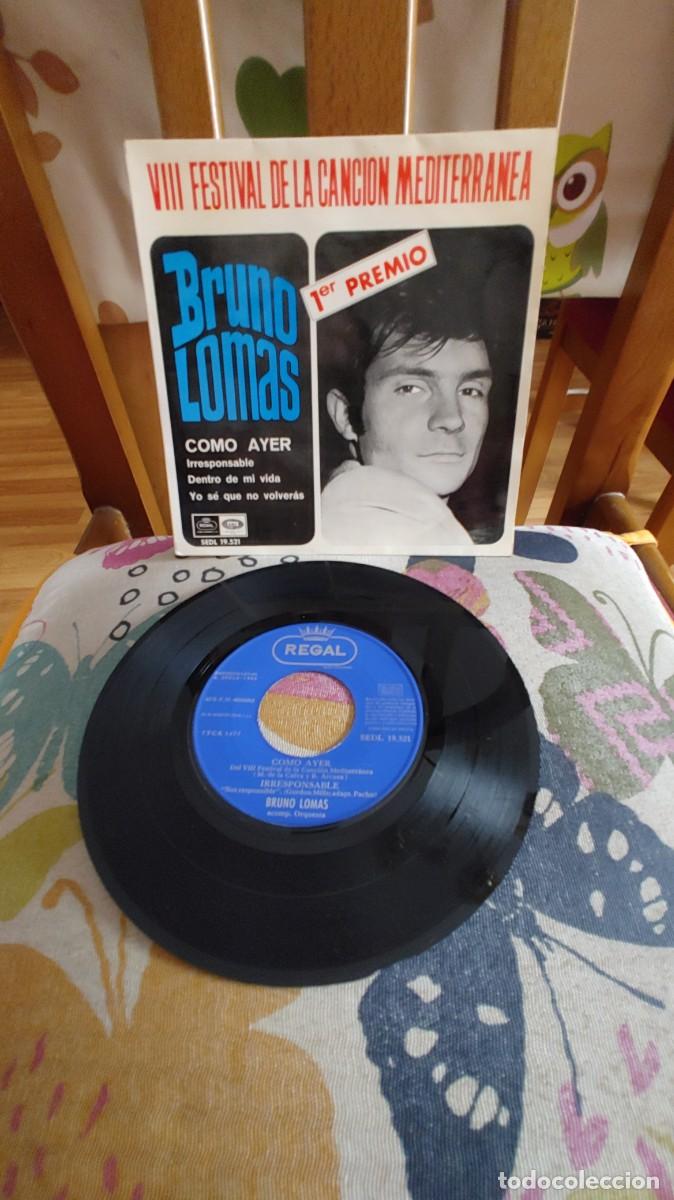 Discos de vinilo: BRUNO LOMAS-EP COMO AYER +3-BUEN ESTADO - Foto 1