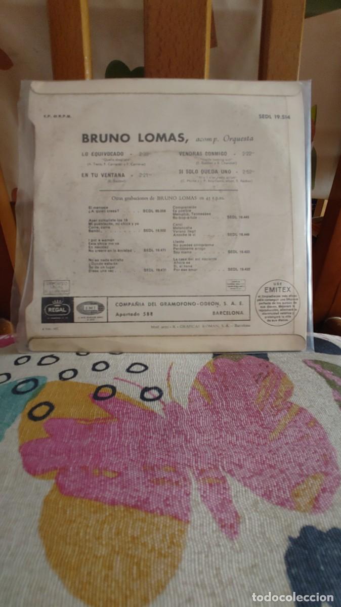 Discos de vinilo: BRUNO LOMAS-EP LO EQUIVOCADO +3 - Foto 2