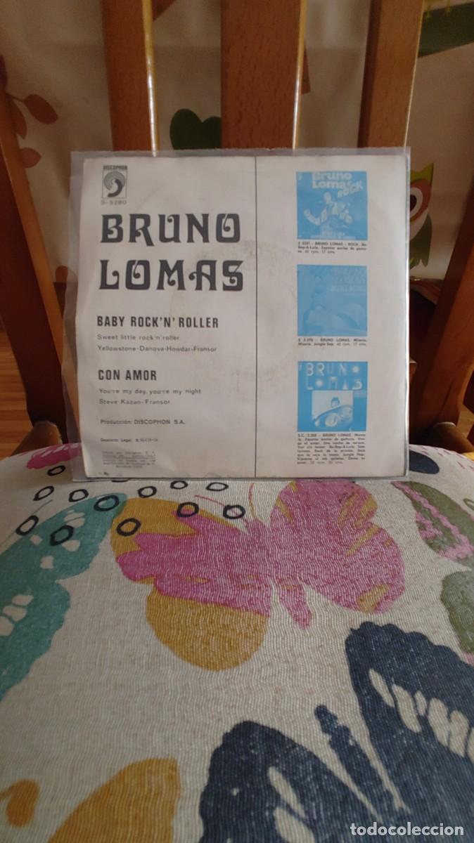 Discos de vinilo: BRUNO LOMAS-SINGLE BABY ROCK N ROLLER - Foto 2