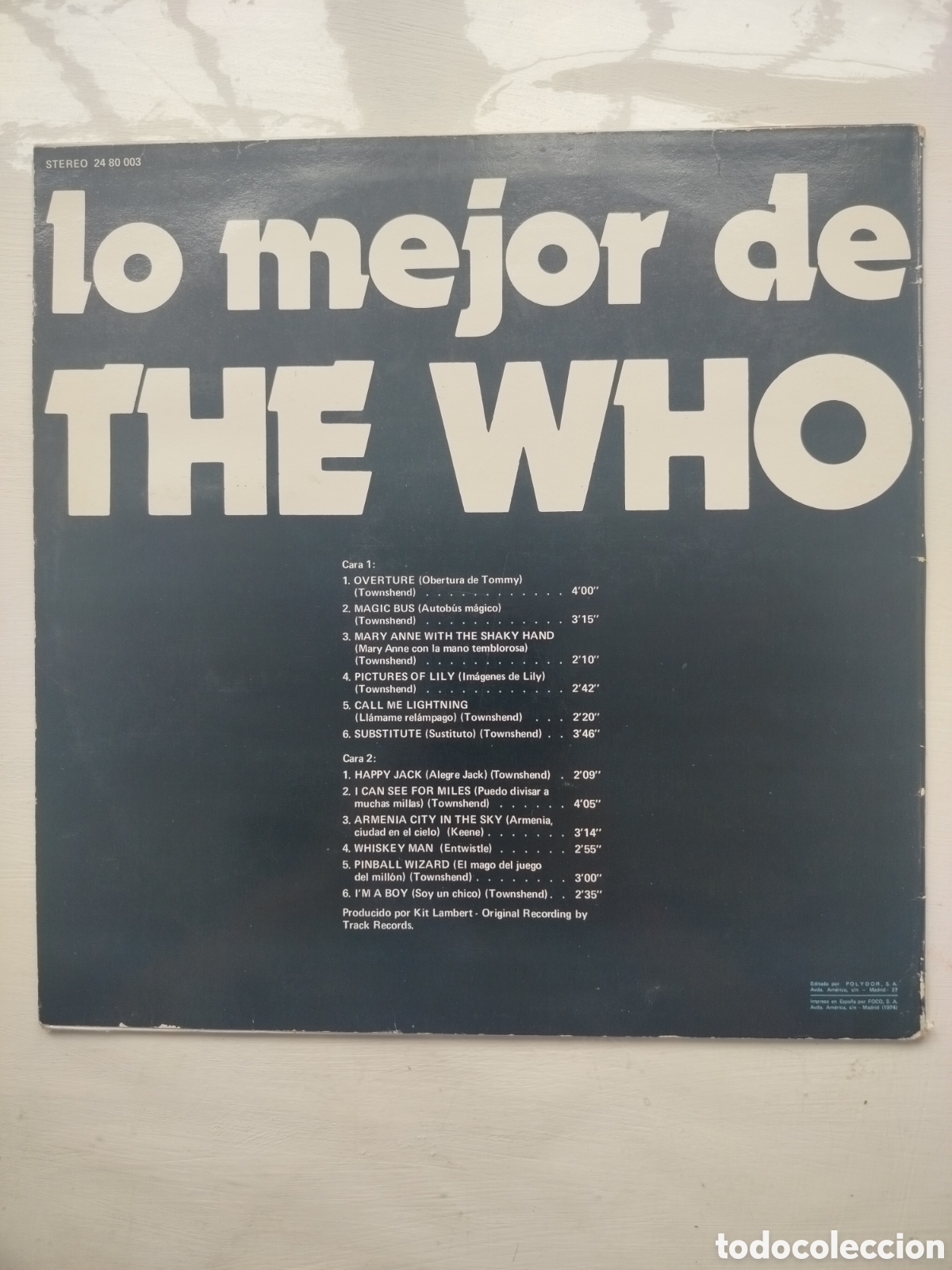 Discos de vinilo: The Who LP Lo Mejor. - Foto 2