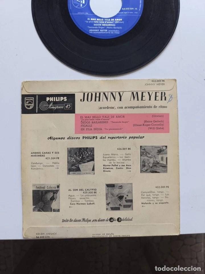 Discos de vinilo: Vinilo 7&rdquo;-johnny Meyer 1958 Env&iacute;o Certificado - Foto 2
