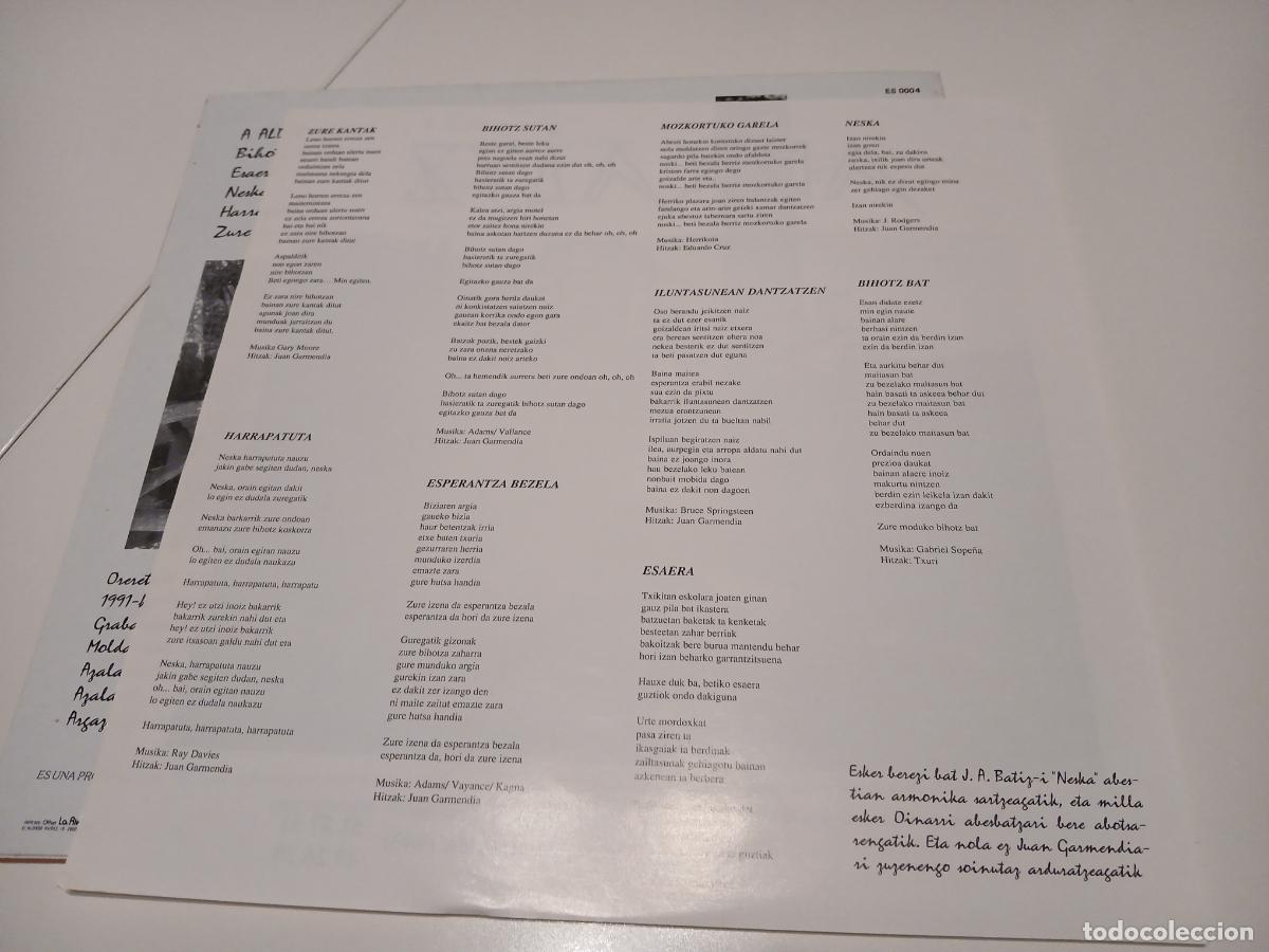 Discos de vinilo: Arkaitz &ndash; Zuenzat- (1991) LP disco vinilo - Foto 5