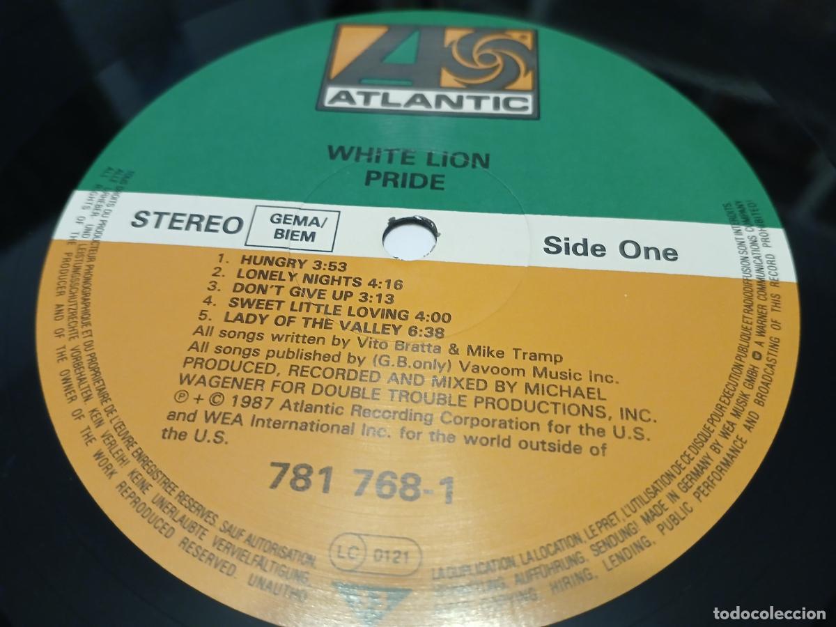 Discos de vinilo: White Lion &ndash; Pride- (1987) LP disco vinilo - Foto 2