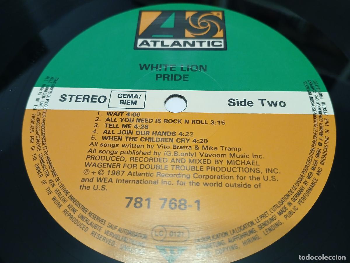 Discos de vinilo: White Lion &ndash; Pride- (1987) LP disco vinilo - Foto 3