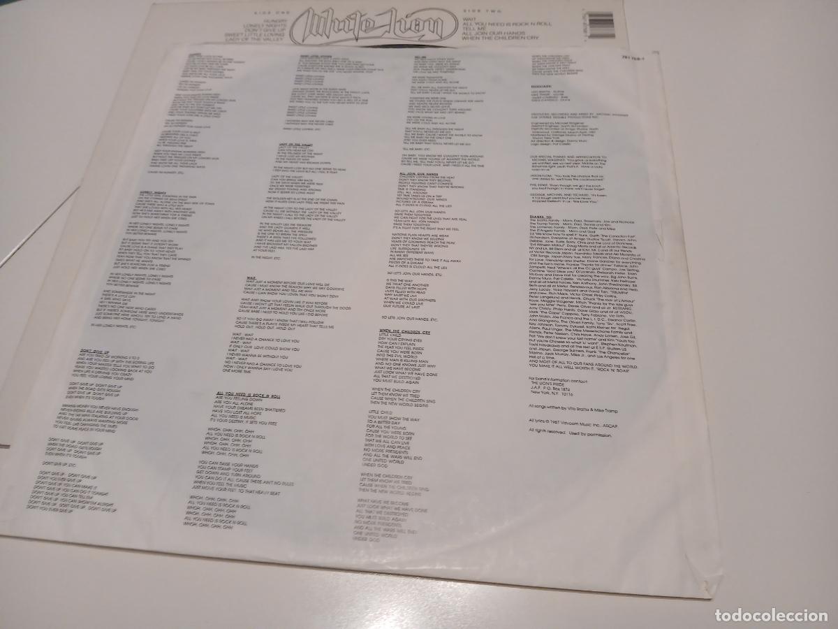 Discos de vinilo: White Lion &ndash; Pride- (1987) LP disco vinilo - Foto 5