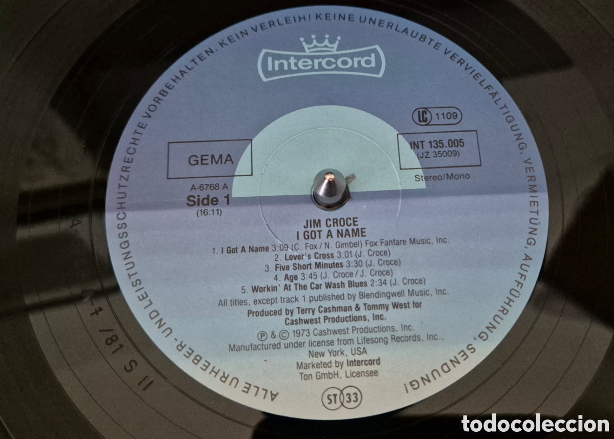 Discos de vinilo: Jim Croce &ndash; I Got A Name LP - Foto 4