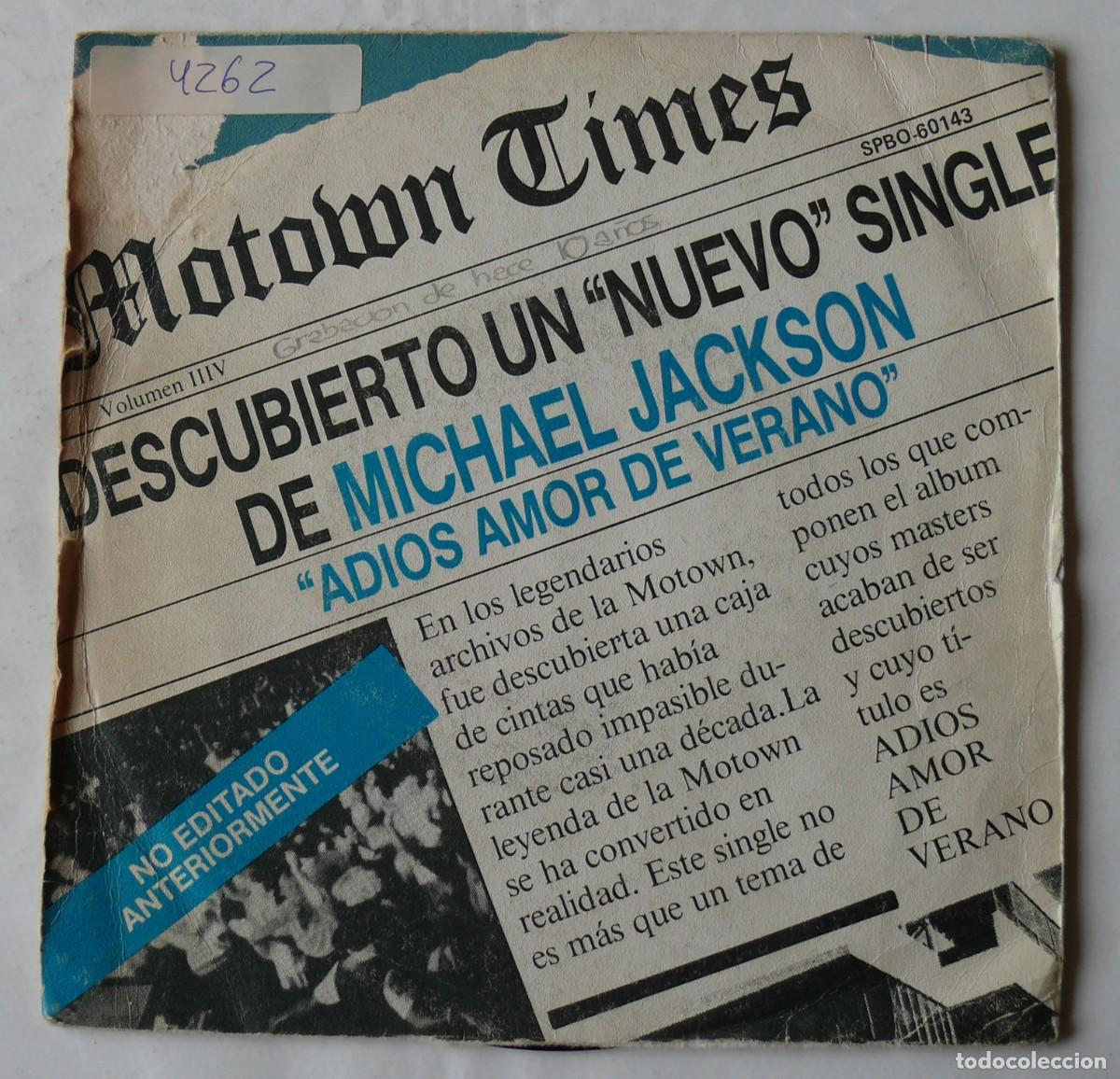 Discos de vinilo: Michael Jackson - Adios amor de verano - Single - Foto 1