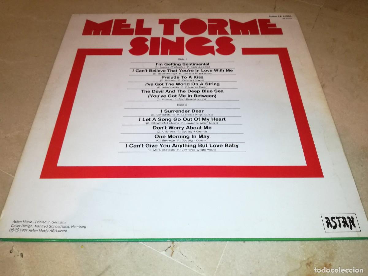 Discos de vinilo: MEL TORME SINGS-VINILO EN EXCELENTE ESTADO - Foto 2
