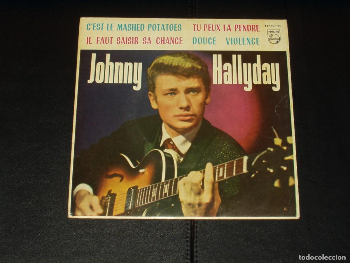 Discos de vinilo: JOHNNY HALLYDAY EP CEST LE MASHED POTATOES+3 - Foto 1
