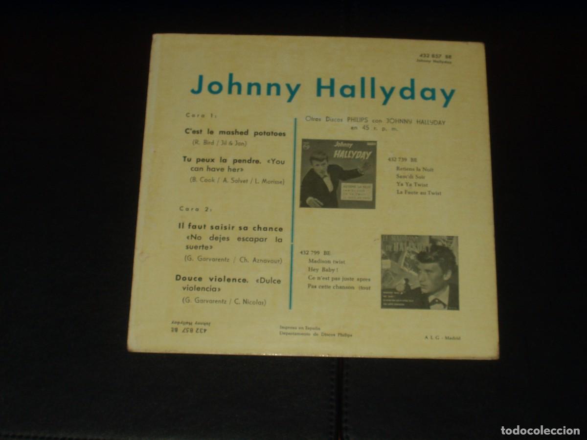 Discos de vinilo: JOHNNY HALLYDAY EP CEST LE MASHED POTATOES+3 - Foto 2