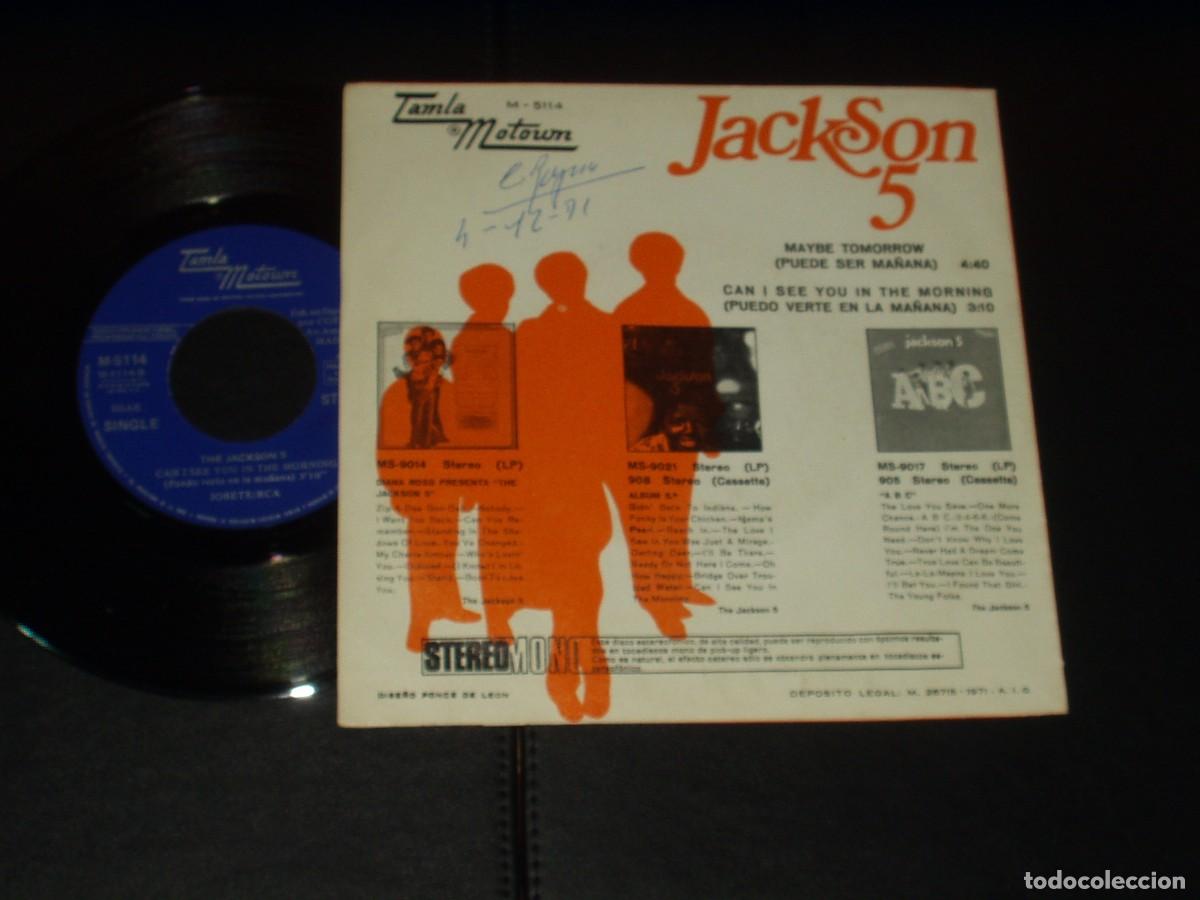 Discos de vinilo: JACKSON 5 SINGLE MAYBE TOMORROW - Foto 2