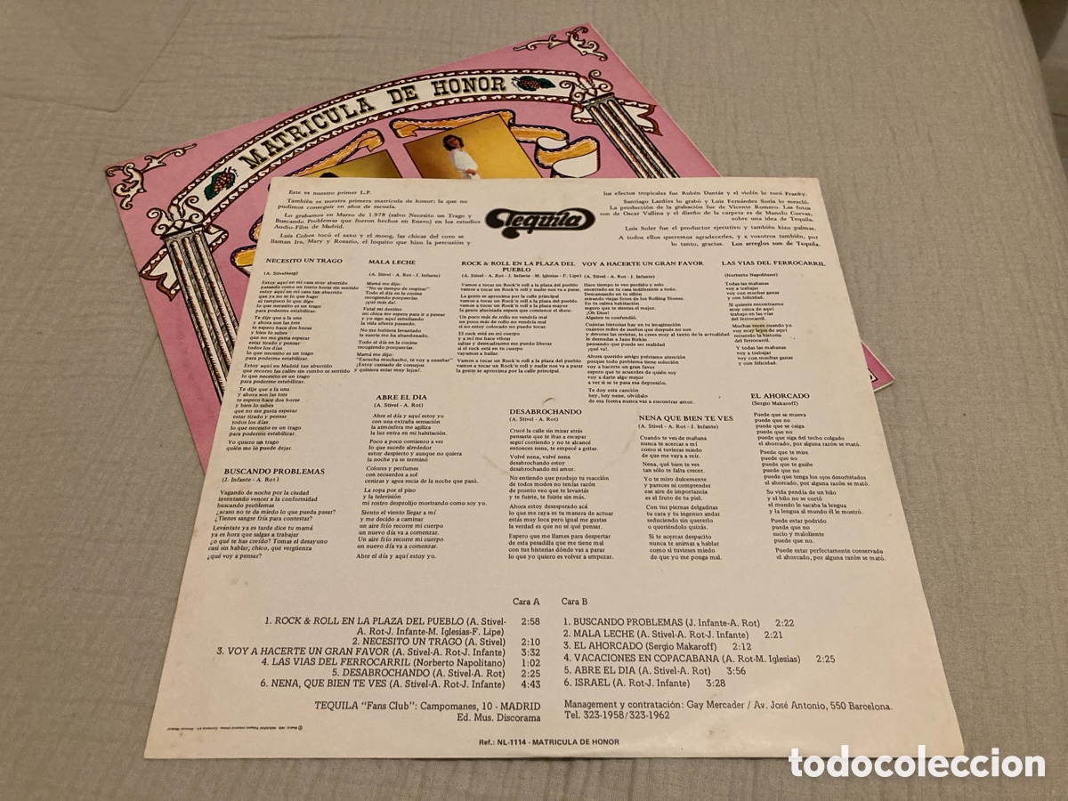 Discos de vinilo: Tequila - Matricula de honor 1978 - Foto 6