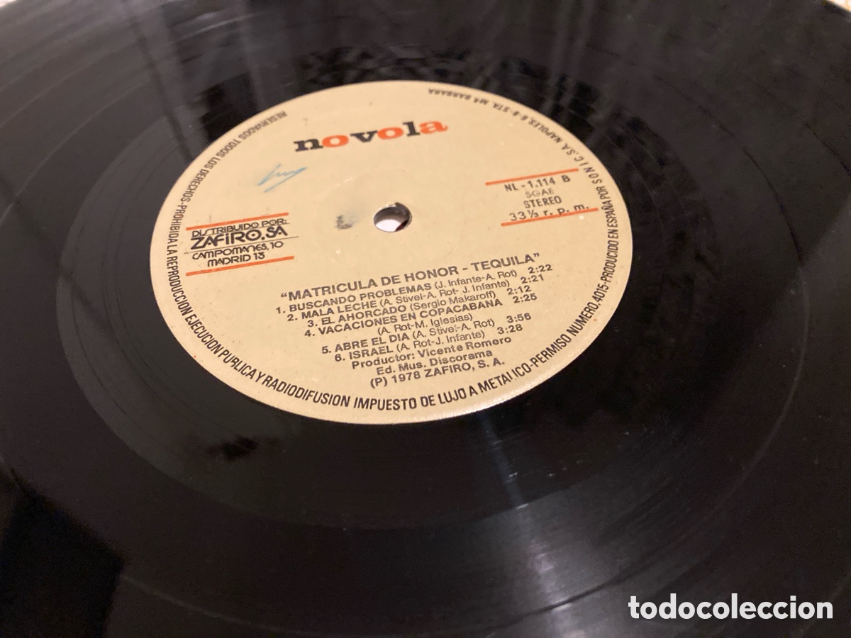 Discos de vinilo: Tequila - Matricula de honor 1978 - Foto 8