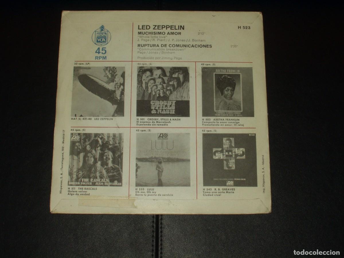 Discos de vinilo: LED ZEPPELIN SINGLE MUCHISIMO AMOR - Foto 2