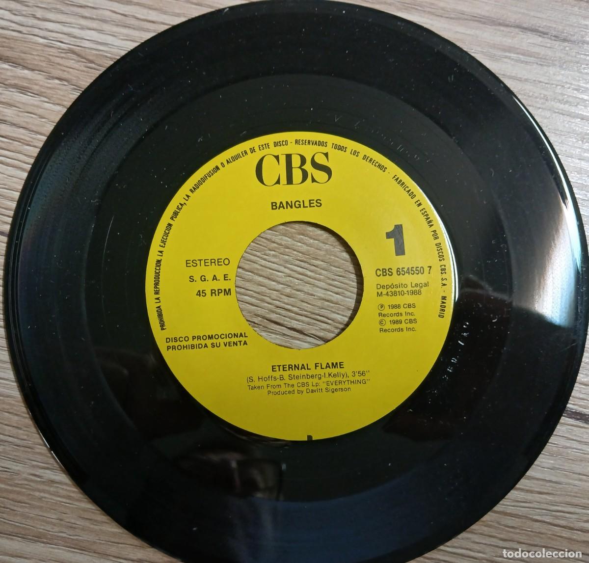 Discos de vinilo: DISCO VINILO SINGLE BANGLES (ETERNAL FLAME) - Foto 3