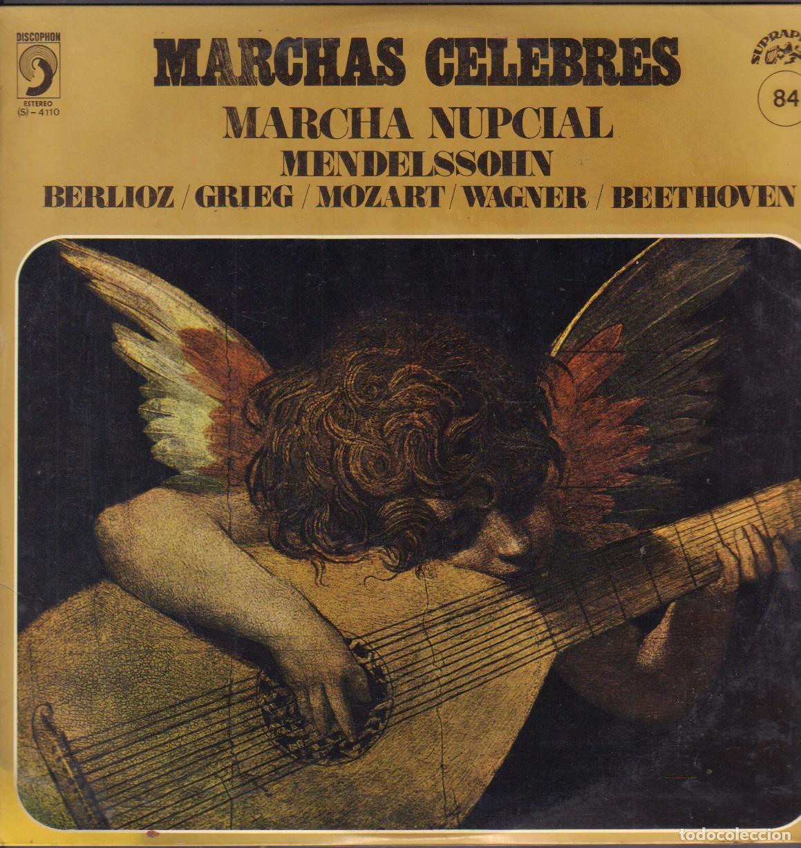 Disques de vinyle: MARCHAS CELEBRES - BERLIOZ, GRIEG, MOZART, WAGNER, BEETHOVEN / LP DISCOPHON 1973 RF-25910