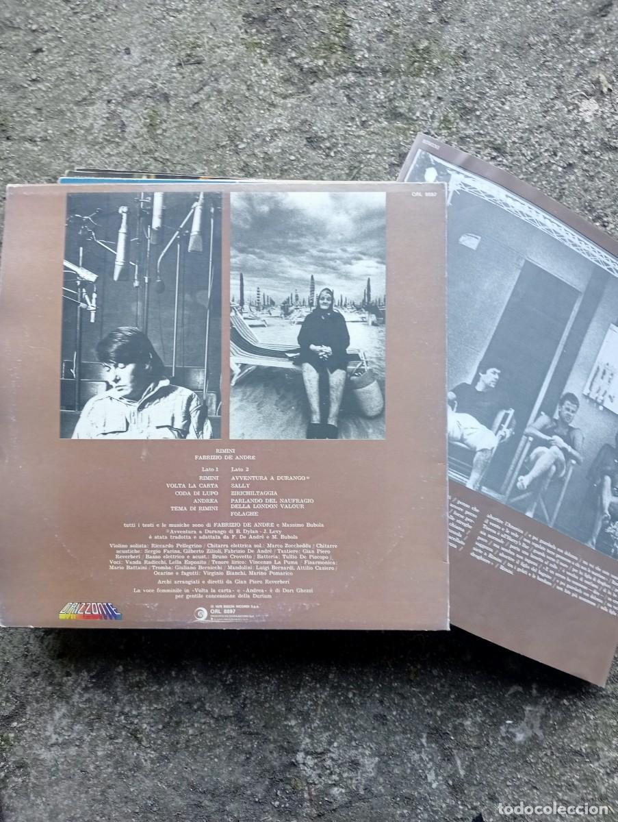 Discos de vinilo: Fabrizio De Andre - Rimini (LP, Album, RE) 1983 insert - Foto 2
