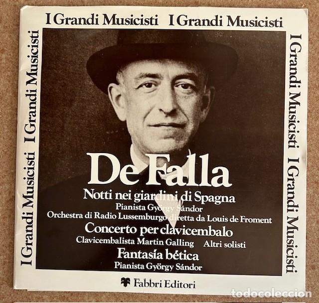 Discos de vinilo: MANUEL DE FALLA - EDICI&Oacute;N ITALIANA - Foto 1