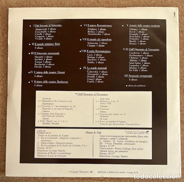 Discos de vinilo: MANUEL DE FALLA - EDICI&Oacute;N ITALIANA - Foto 3