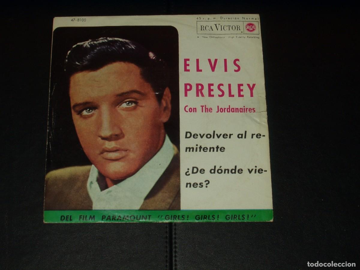 Discos de vinilo: ELVIS PRESLEY SINGLE DEVOLVER AL REMITETNTE - Foto 1