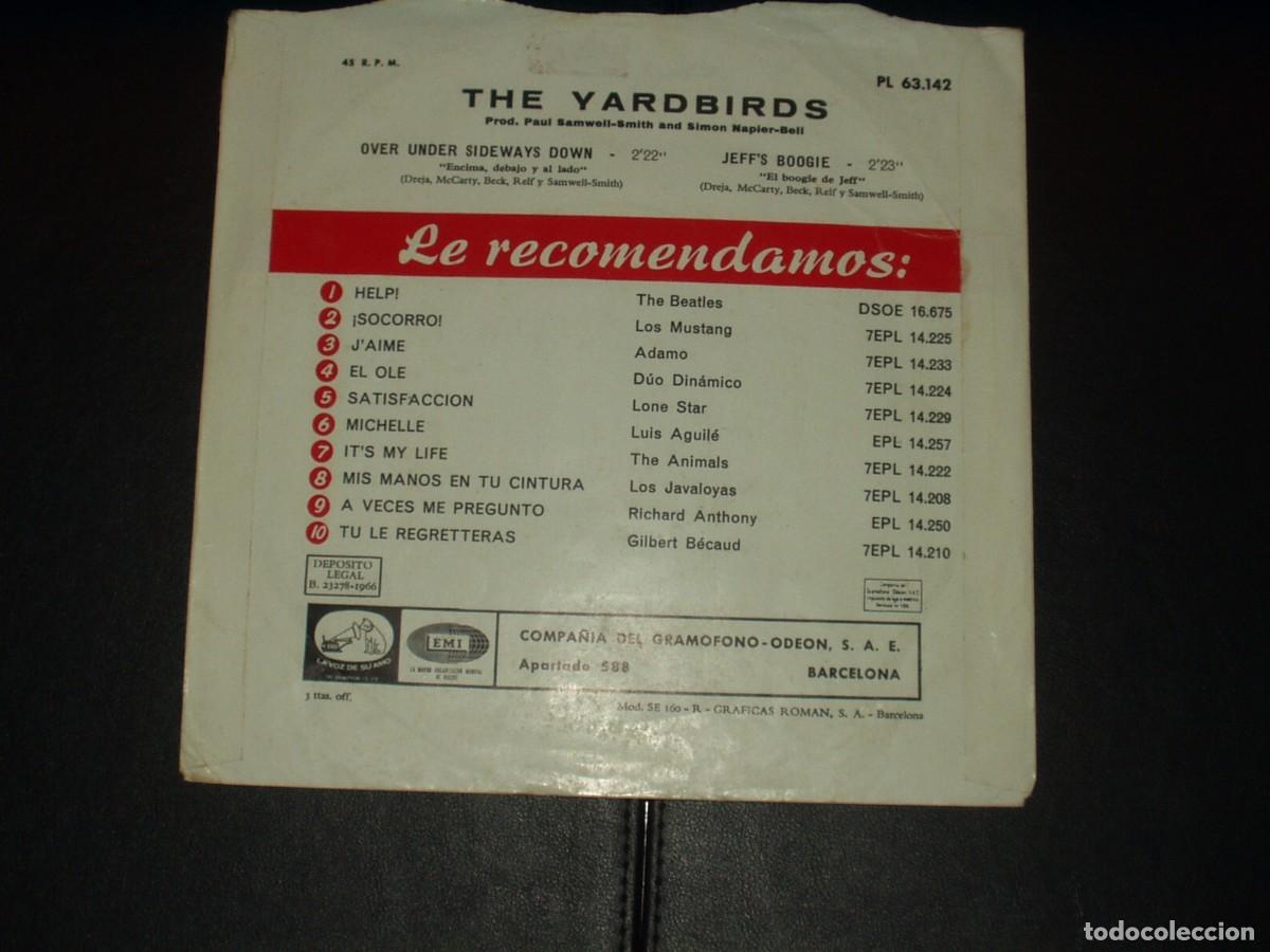 Discos de vinilo: YARDBIRDS SINGLE OVER UNDER SIDEWAYS DOWN - Foto 2