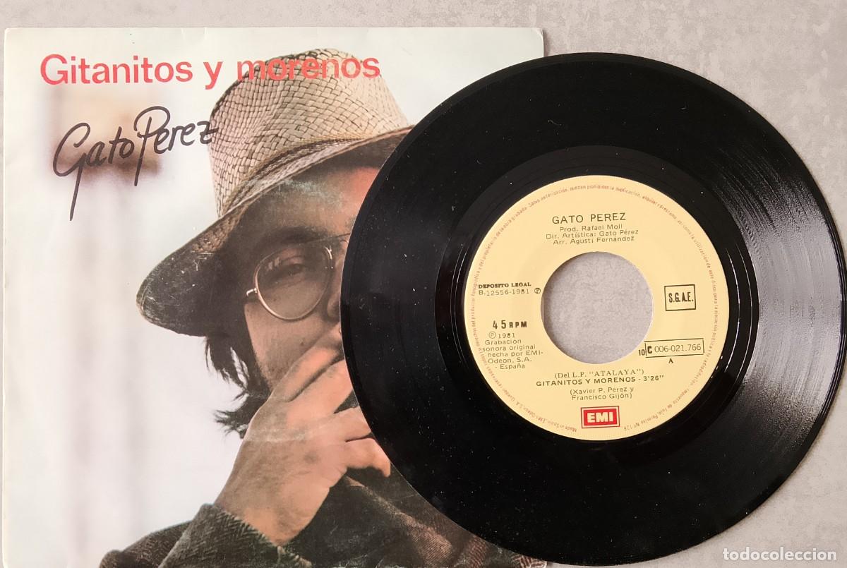 Discos de vinilo: Gato P&eacute;rez. Gitanitos y morenos. Vinilo single. - Foto 3