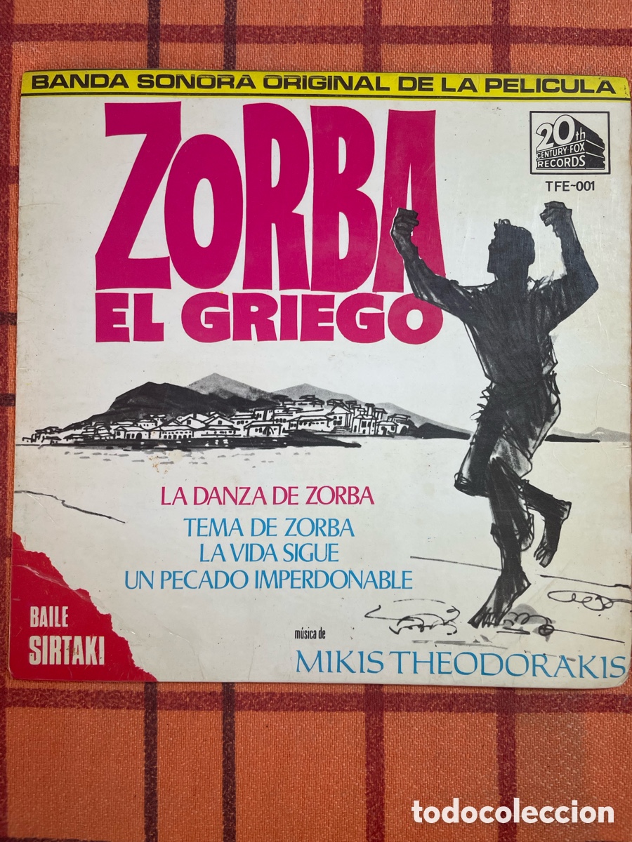 Discos de vinilo: Zorba El Griego - Banda Sonora Original Mikis Theodorakis (45 RPM) Vinilo Single
