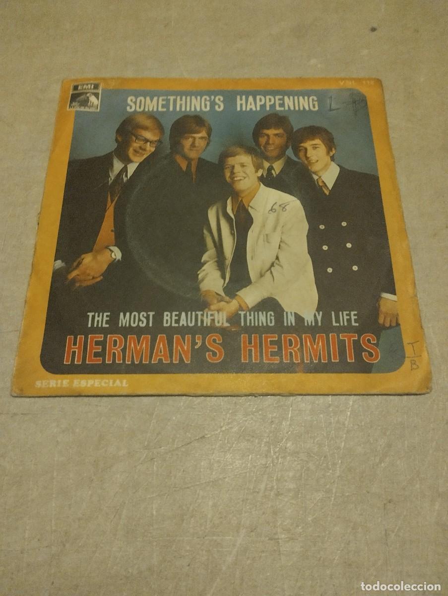 Discos de vinilo: HERMANS HERMITS SG SOMETHINGS HAPPENING - Foto 1