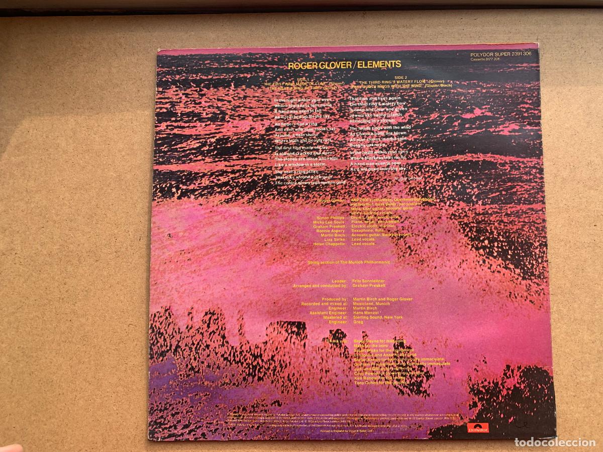 Discos de vinilo: Roger Glover: Elements - Ex - Deep Purple - Foto 3