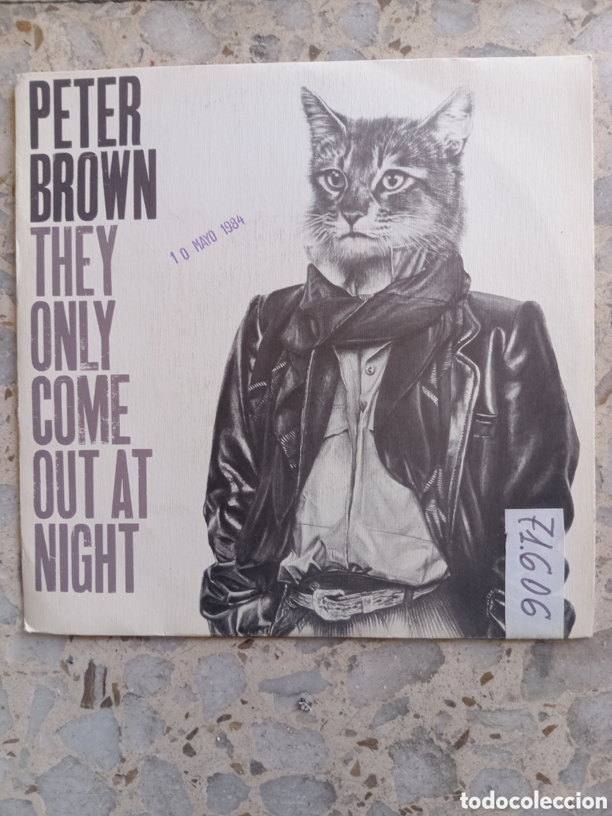 Discos de vinilo: SGL PETER BROWN THEY ONLY COME OUT AT NIGHT 1984 PROMO