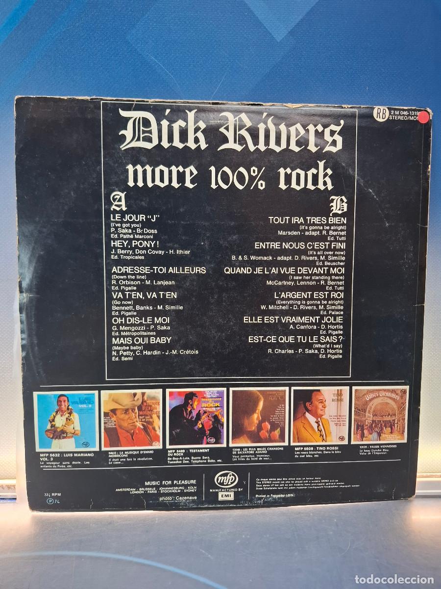 Discos de vinilo: Disco, Lp, Dick Rivers, More 100% Rock, 1974 - Foto 2