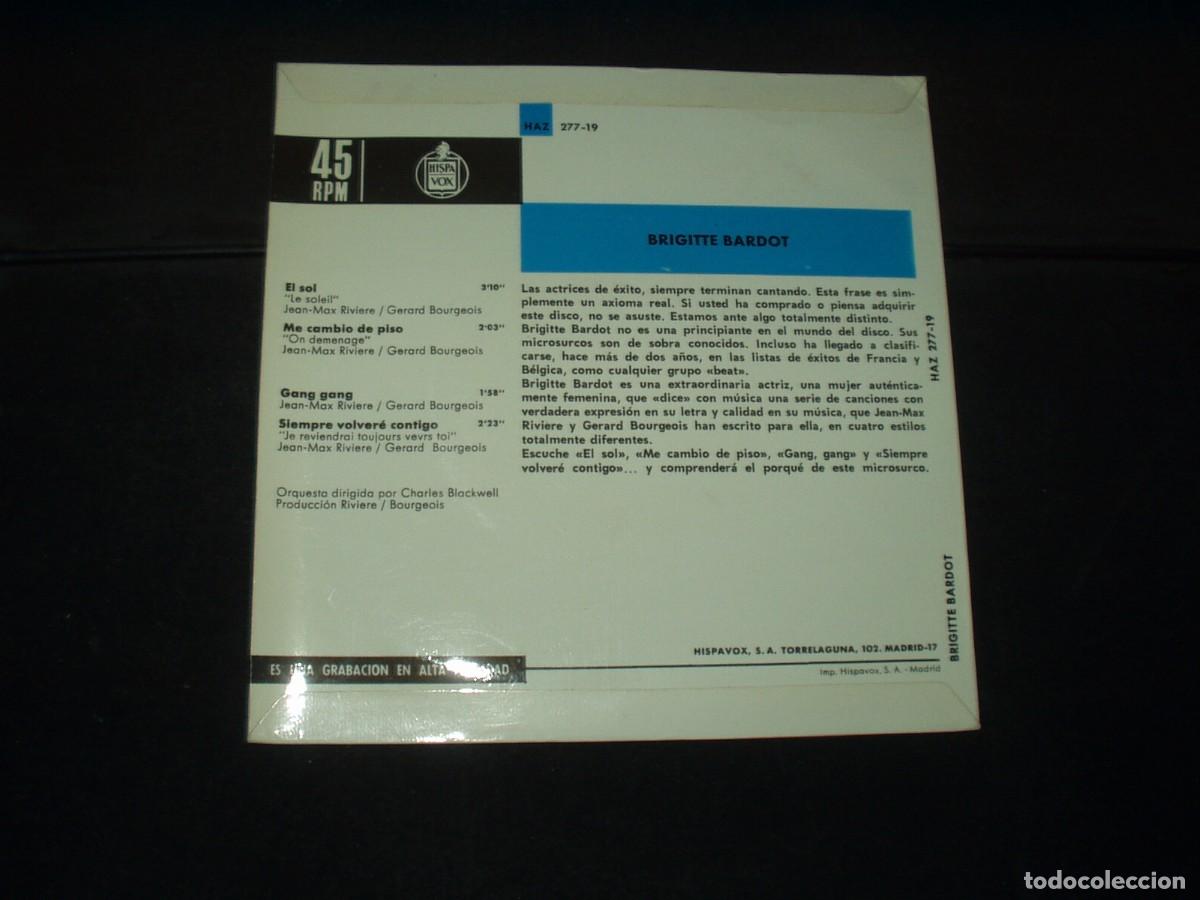 Discos de vinilo: BRIGITTE BARDOT EP ME CAMBIO DE PISO+3 - Foto 2