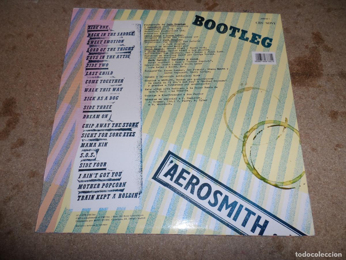 Discos de vinilo: AEROSMITH - LIVE BOOTLEG (SPAIN 1991) (2 LPS) - Foto 2