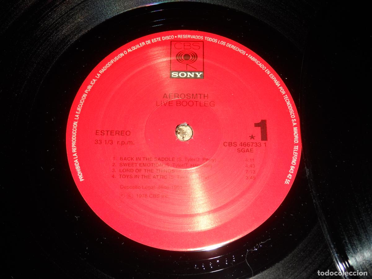 Discos de vinilo: AEROSMITH - LIVE BOOTLEG (SPAIN 1991) (2 LPS) - Foto 4