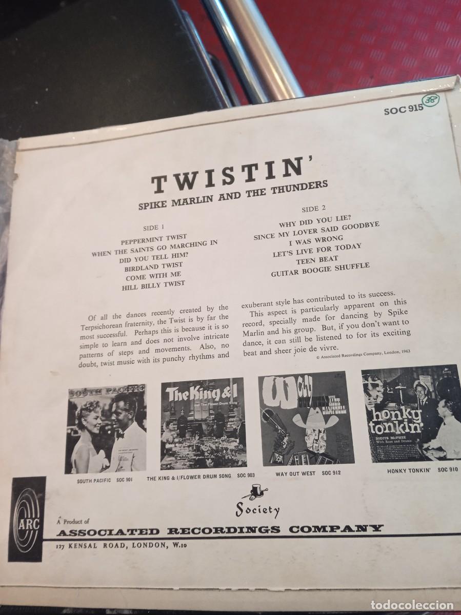 Discos de vinilo: SPIKE MARLIN AND THE THUNDERS- TWISTIN&acute;. LP UK. - Foto 2