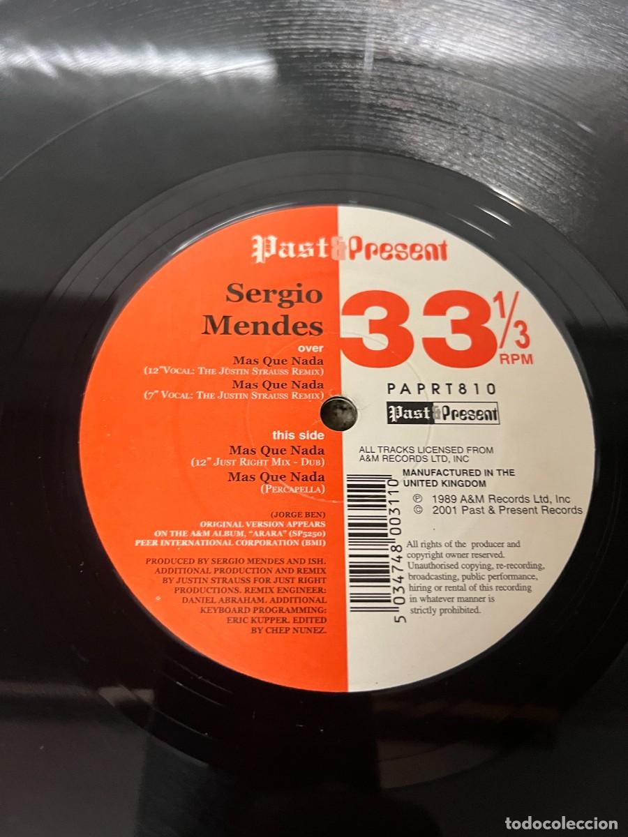 Discos de vinilo: S&eacute;rgio Mendes Mas Que Nada (Remixes) - Foto 3