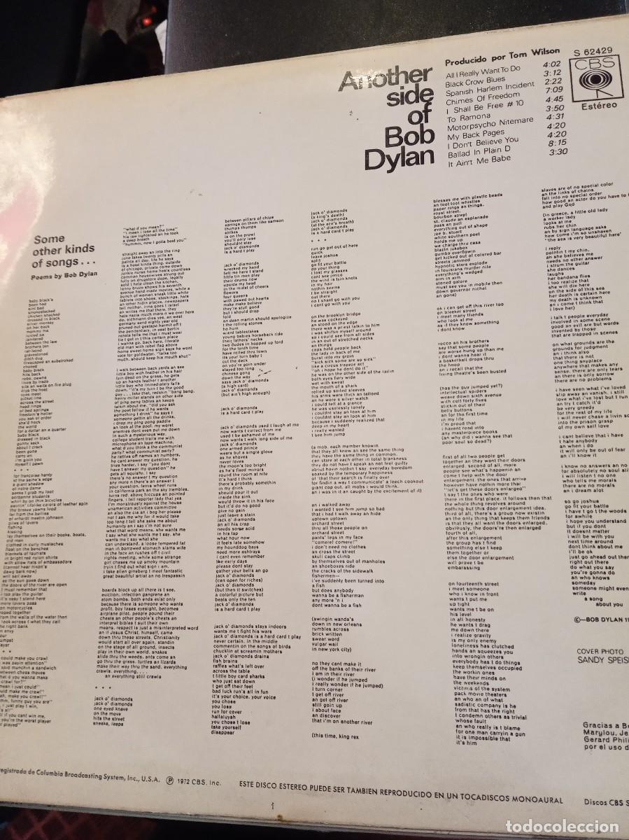 Discos de vinilo: BOB DYLAN- ANOTHER SIDE OF BOB DYLAN- LP. - Foto 2