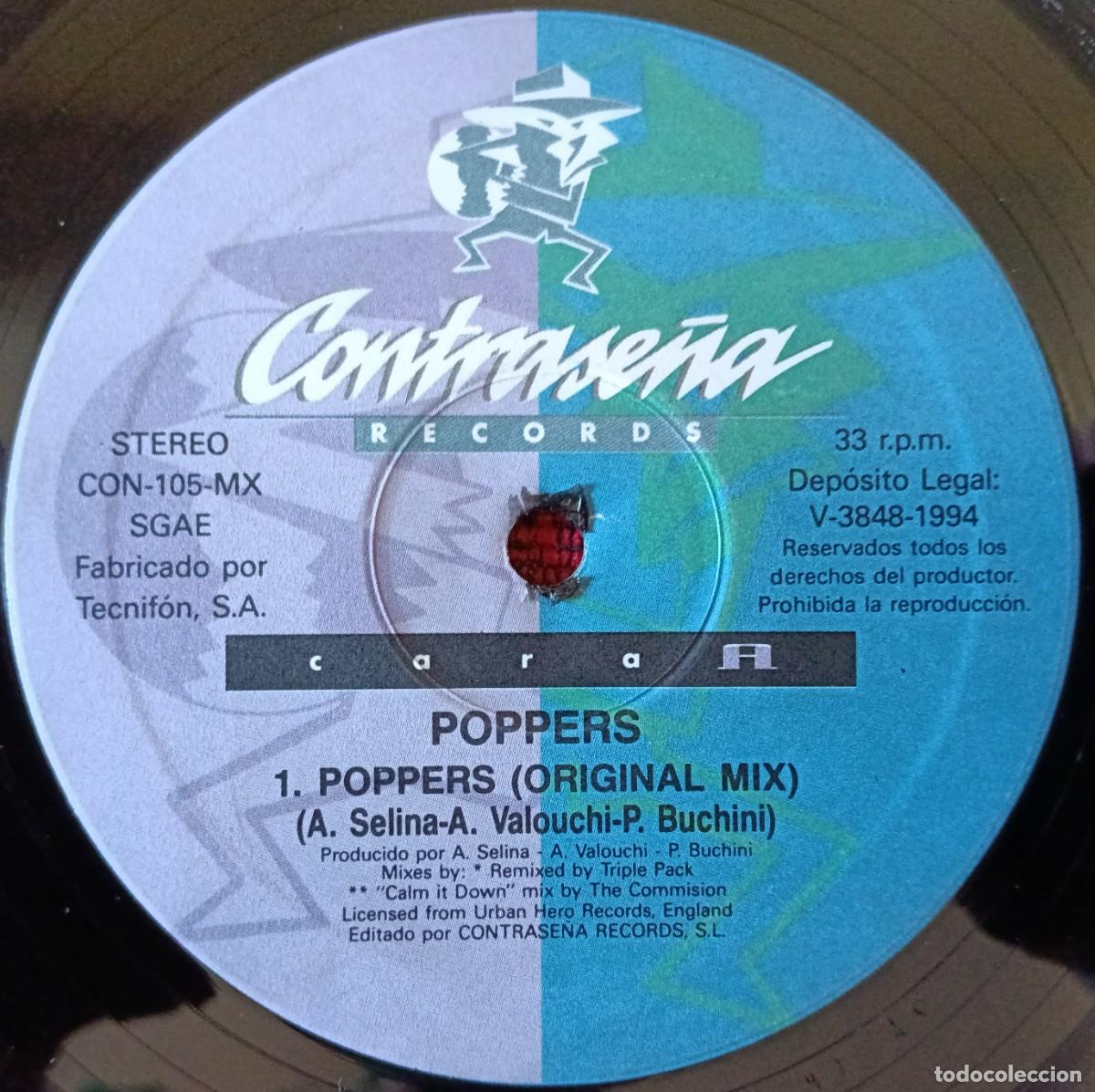 Discos de vinilo: POPPERS ** Poppers ** MAXI SINGLE VINILO 1994 - Foto 3