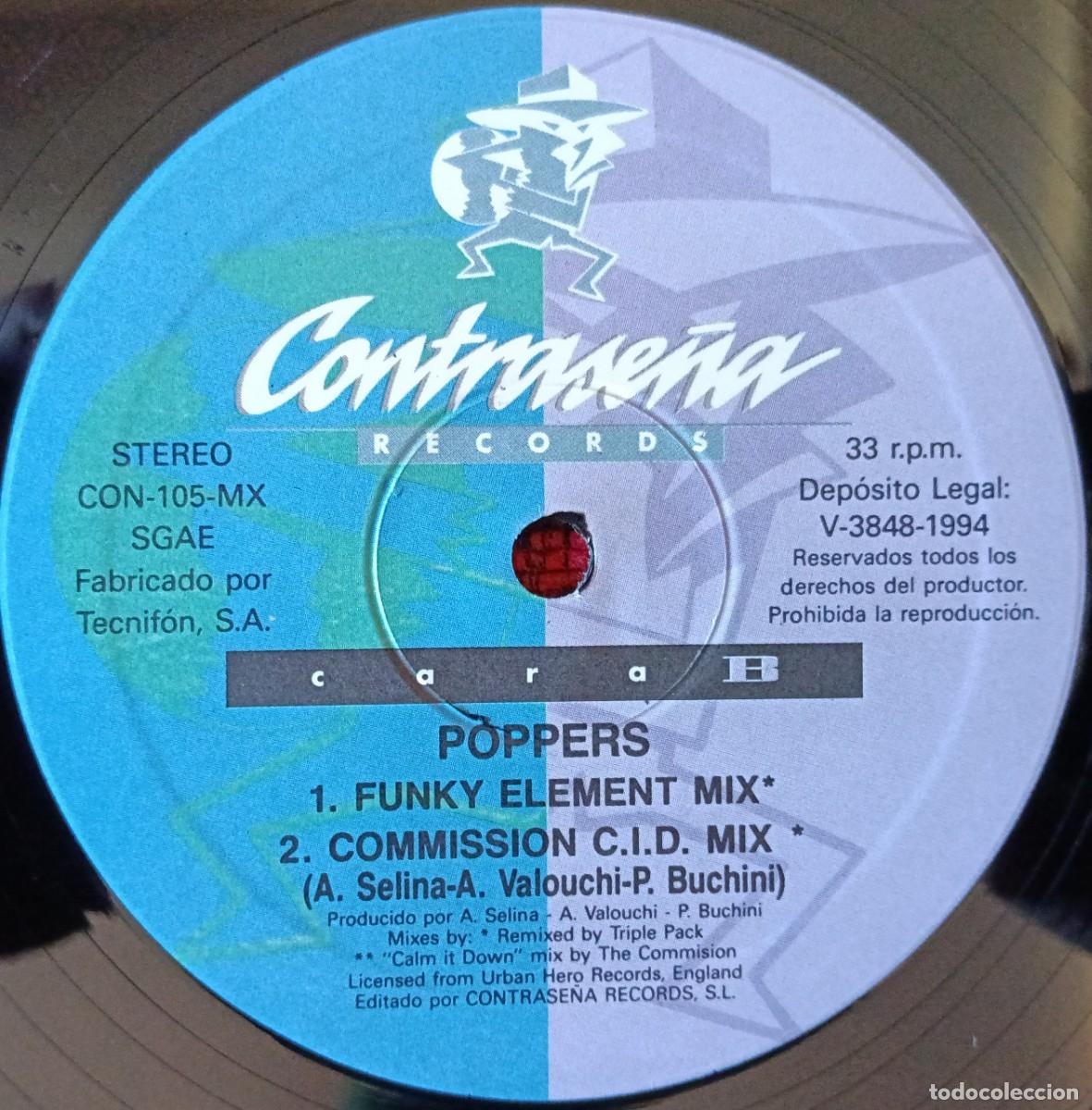 Discos de vinilo: POPPERS ** Poppers ** MAXI SINGLE VINILO 1994 - Foto 4