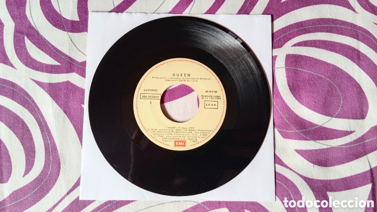 Discos de vinilo: Queen &ndash; I Want It All 7&rdquo; Single - Foto 2