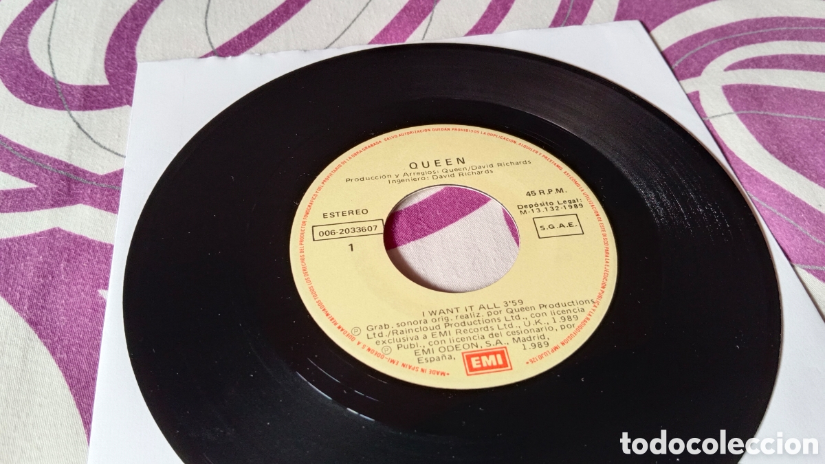 Discos de vinilo: Queen &ndash; I Want It All 7&rdquo; Single - Foto 3