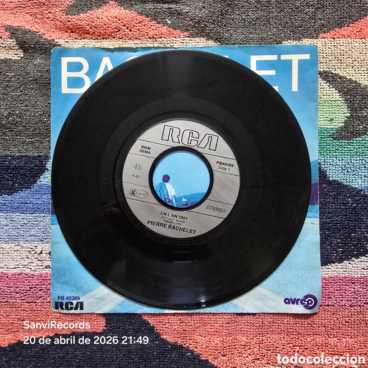 Discos de vinilo: [SINGLE] BACHELET: EN LAN 2001 - LA CHANSON DE PRESLEY (RCA) (1985) - Foto 2