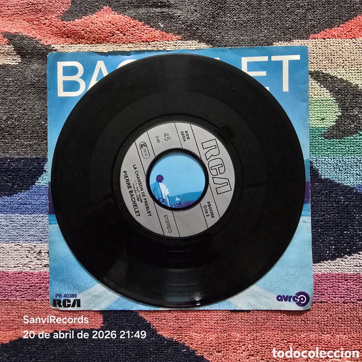 Discos de vinilo: [SINGLE] BACHELET: EN LAN 2001 - LA CHANSON DE PRESLEY (RCA) (1985) - Foto 3