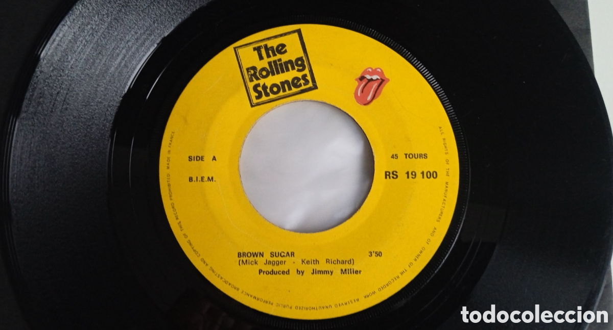 Discos de vinilo: THE ROLLING STONES - Brown sugar (1971) disco de vinilo EP