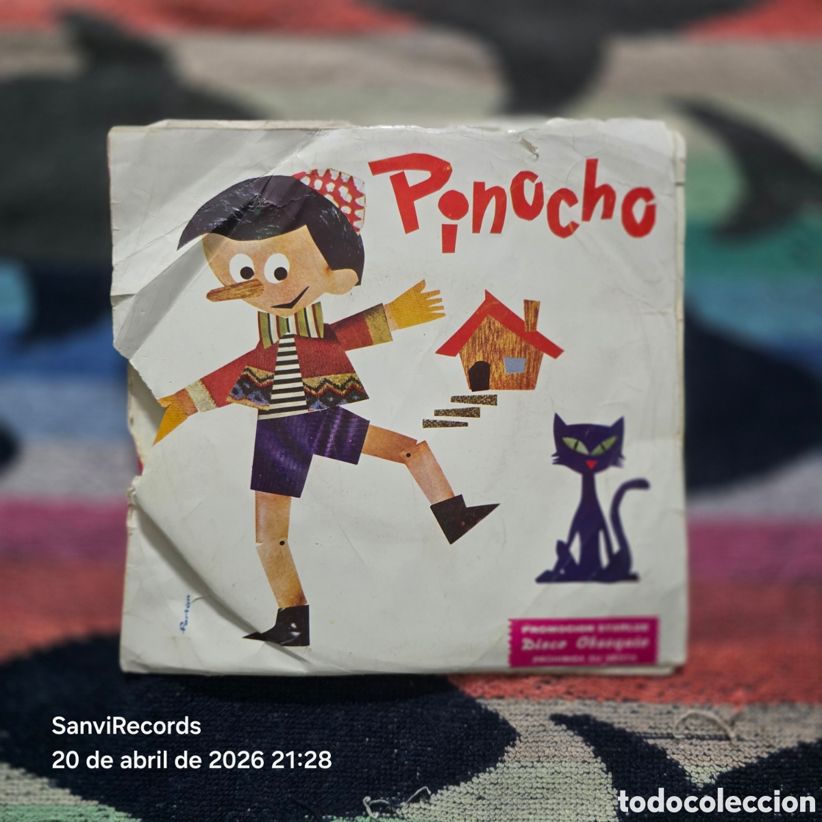 Discos de vinilo: [SINGLE] COLECCI&Oacute;N DE CUENTOS INFANTILES: PINOCHO (MARFER) (1967)