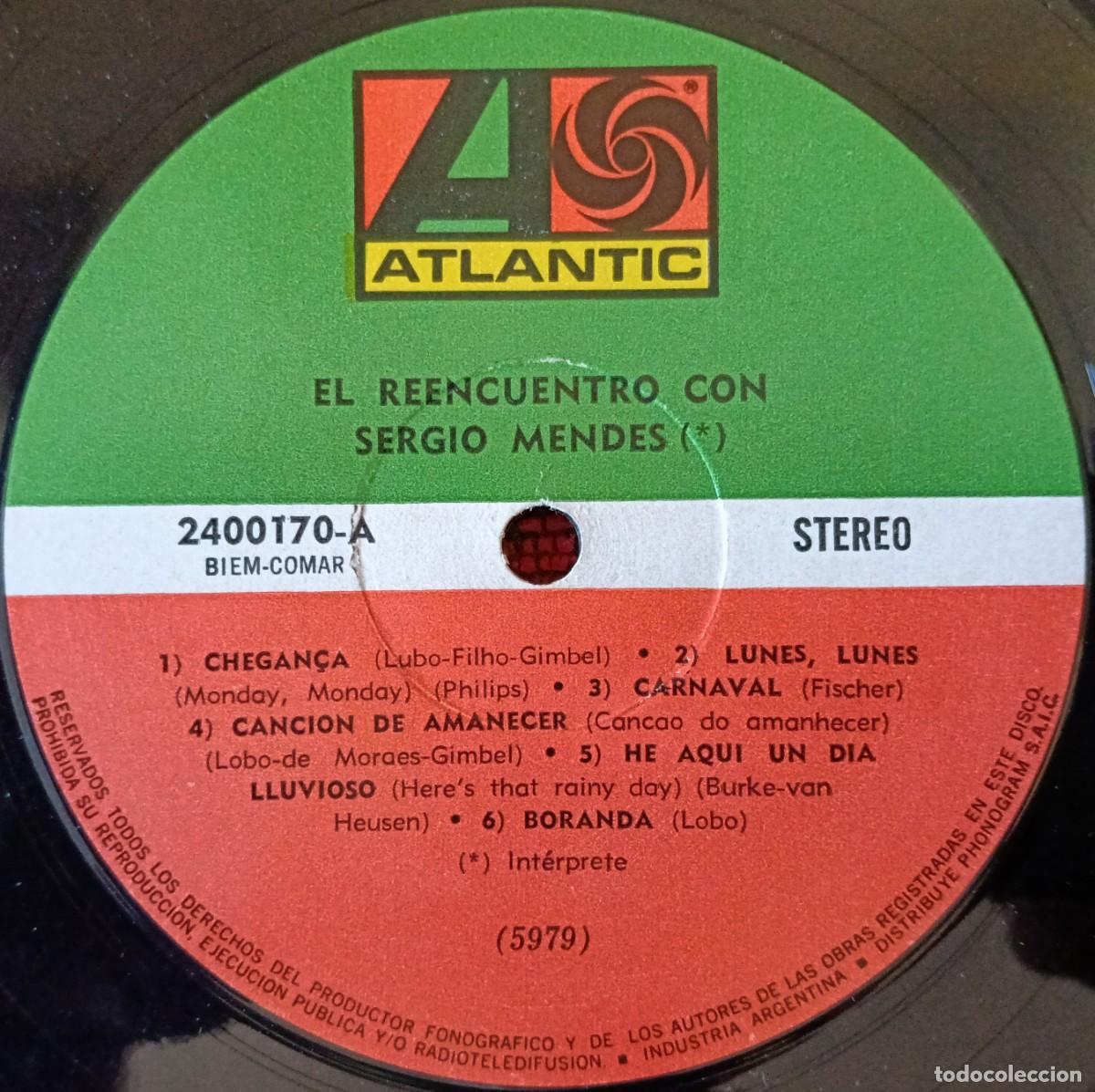 Discos de vinilo: SERGIO MENDES ** El Reencuentro ** VINILO LP ARGENTINA - Foto 3