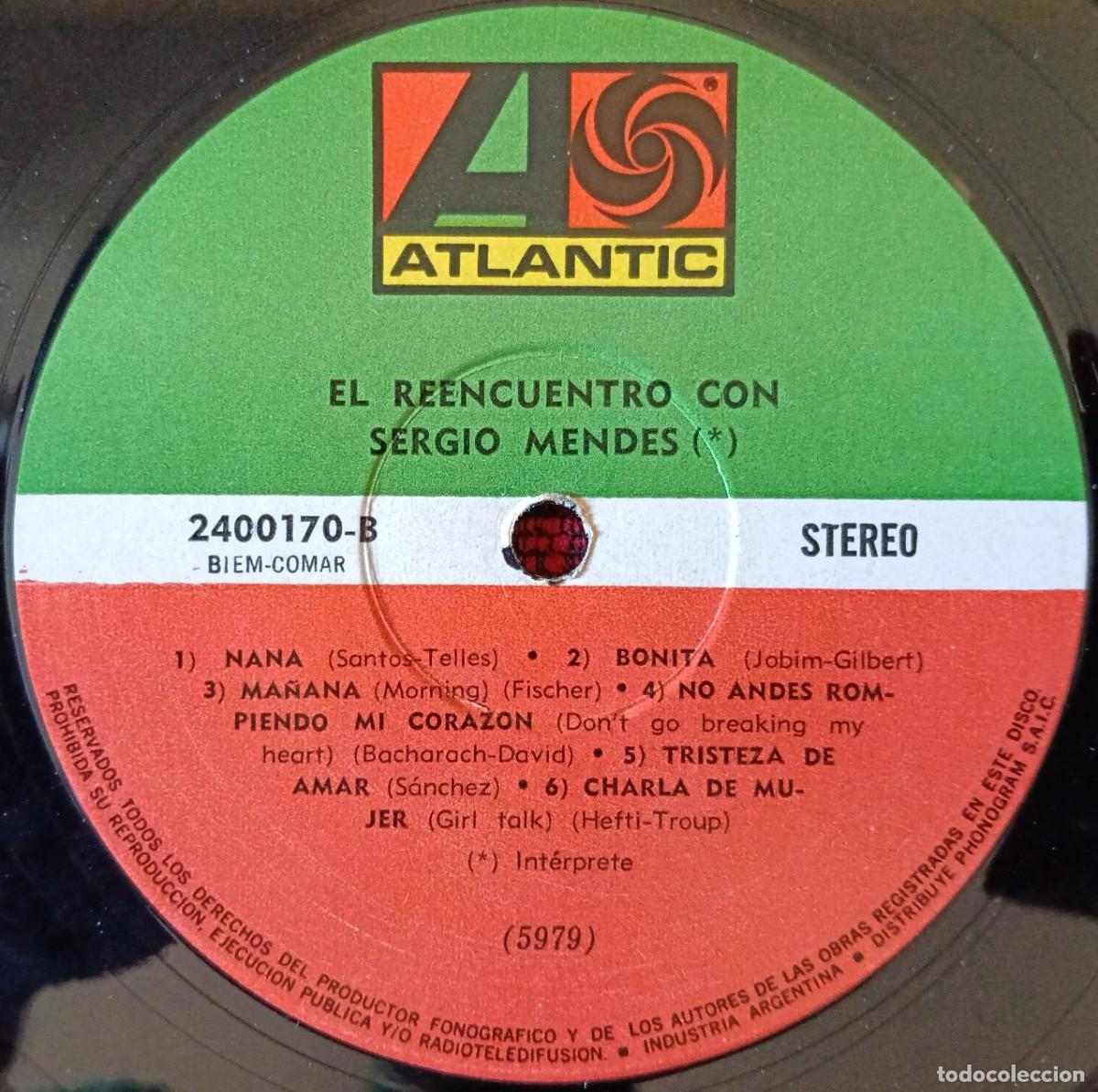 Discos de vinilo: SERGIO MENDES ** El Reencuentro ** VINILO LP ARGENTINA - Foto 4