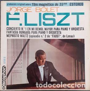 Discos de vinil: Jorge Bolet interpreta Franz Listz - Franz Listz. Jorge Bolet (piano), The Symphony of the Air, dir.
