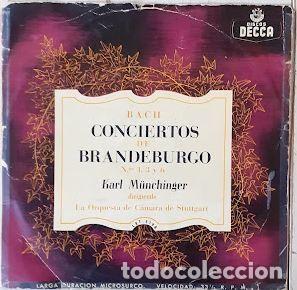 Discos de vinilo: Conciertos de Brandeburgo, N&ordm;s. 1, 3 y 6 - J. S. Bach. Orquesta de Camara Inglesa, dir.: Benjamin Br