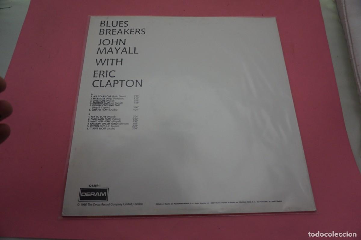 Discos de vinilo: LP - JOHN MAYALL WITH ERIC CLAPTON - BLUES BREAKERS - Foto 3